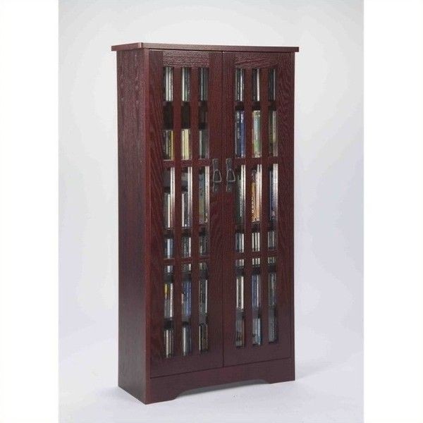 Cd and dvd cabinet cherry 47 75 h x 24