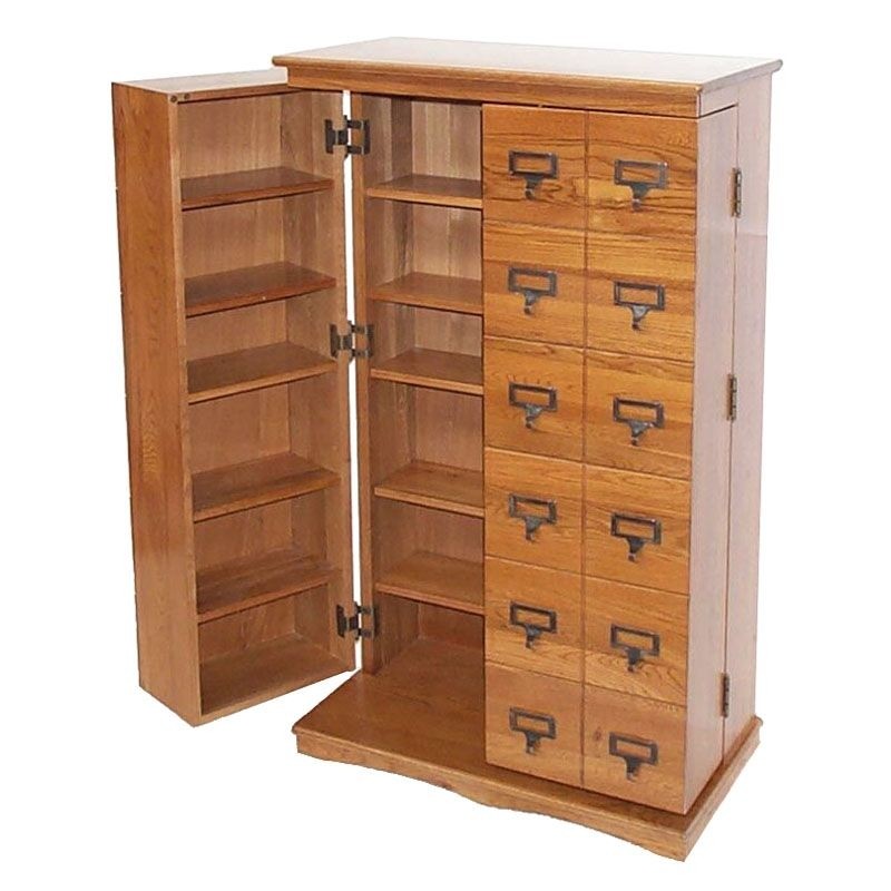 Cd storage cabinet with doors