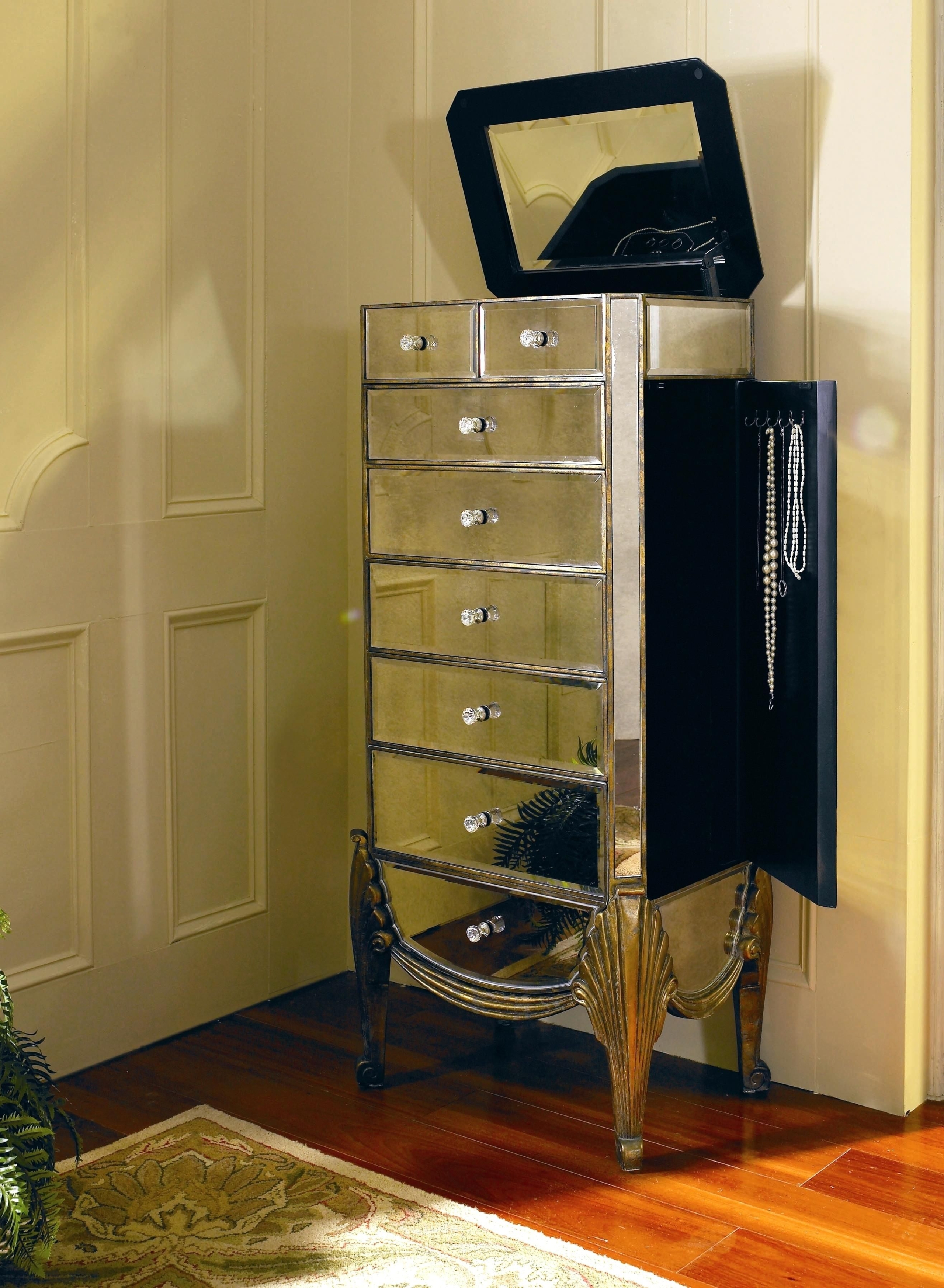 Collette Jewelry Armoire with Mirror