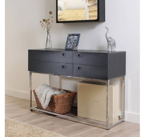 entry console with drawers