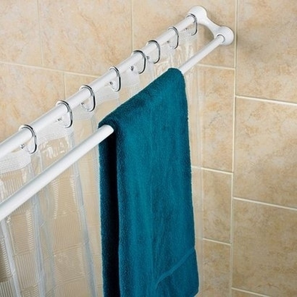 bathroom curtain rods