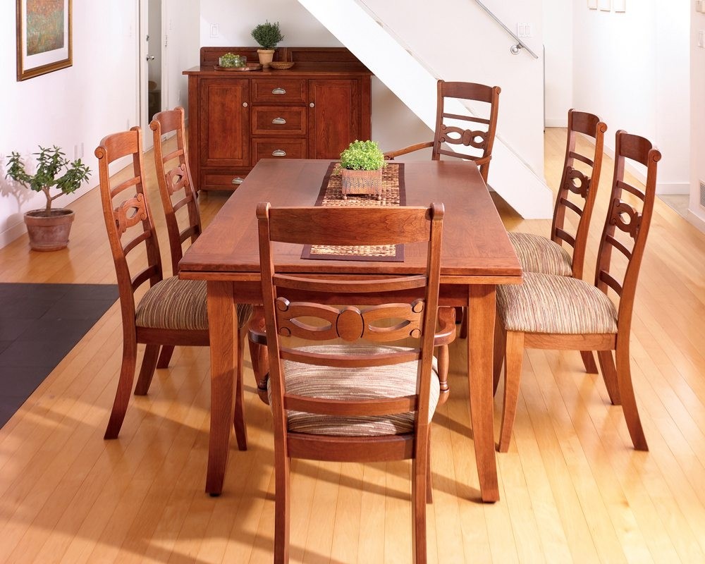 Dining room tables with leaves built in