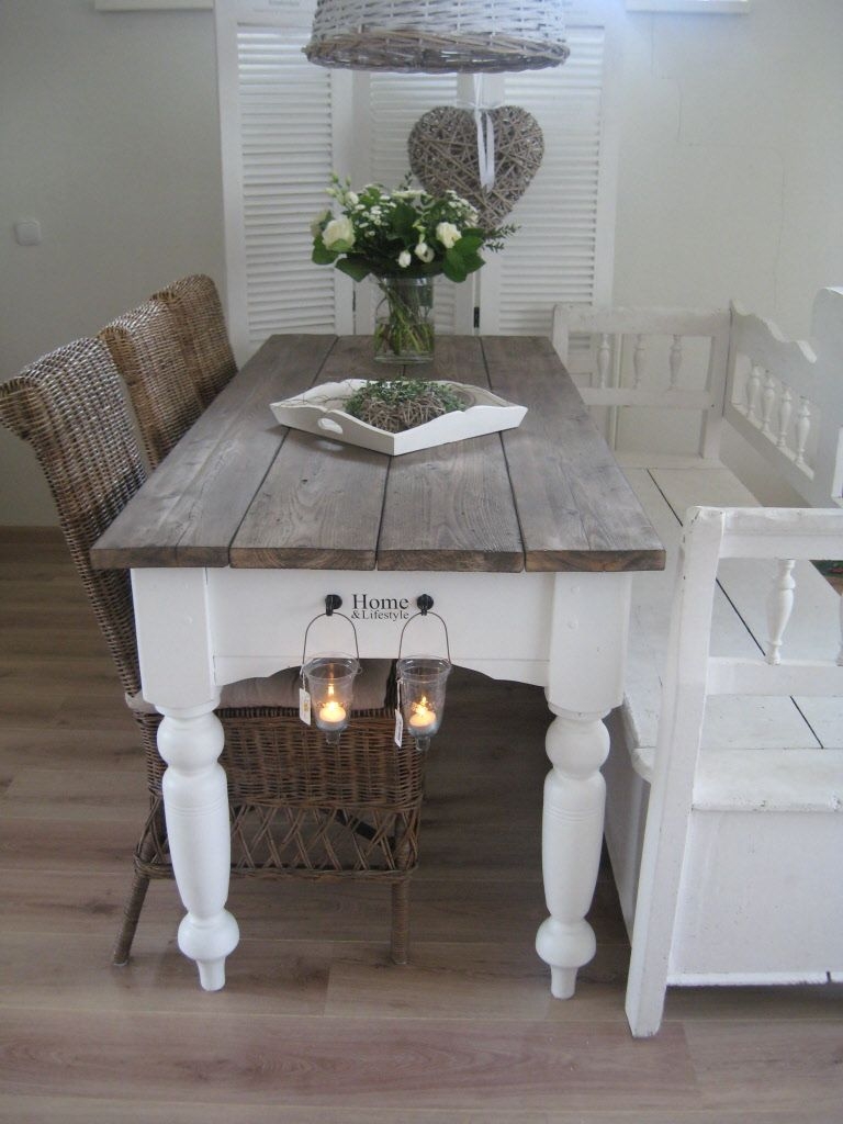 Farmhouse Table With Bench And Chairs Ideas On Foter