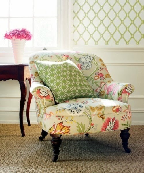 Floral accent chairs