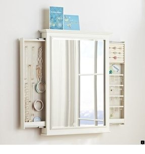 Wall Mirror With Jewelry Storage Ideas On Foter