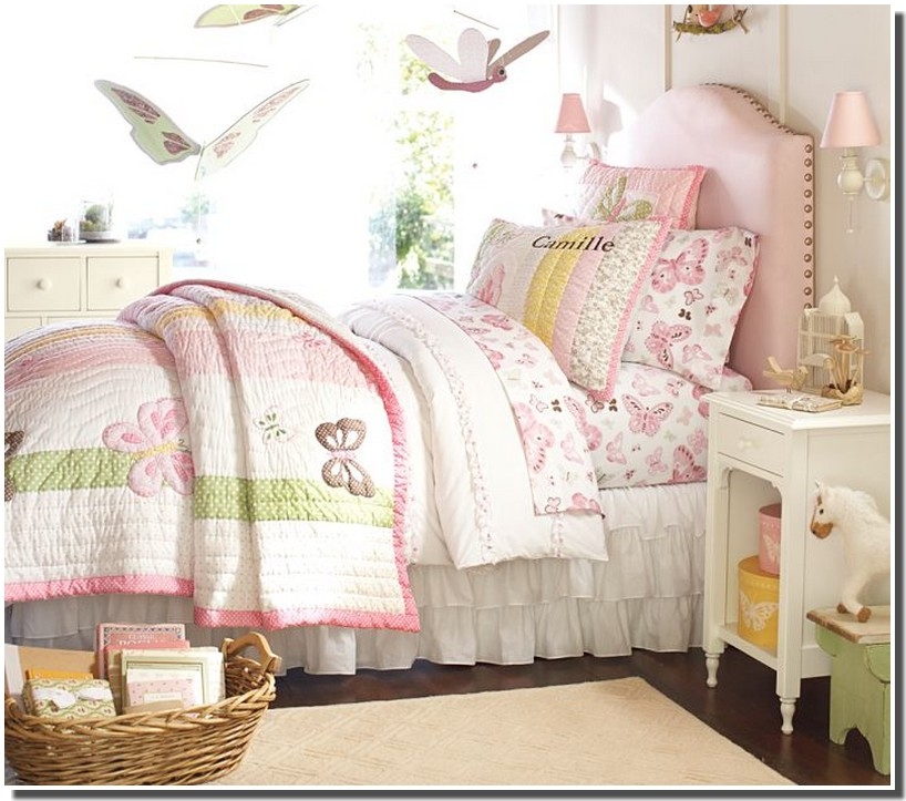 girls tufted bed