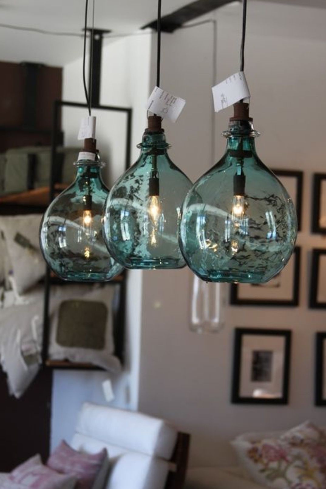 glass pendant lights for kitchen island