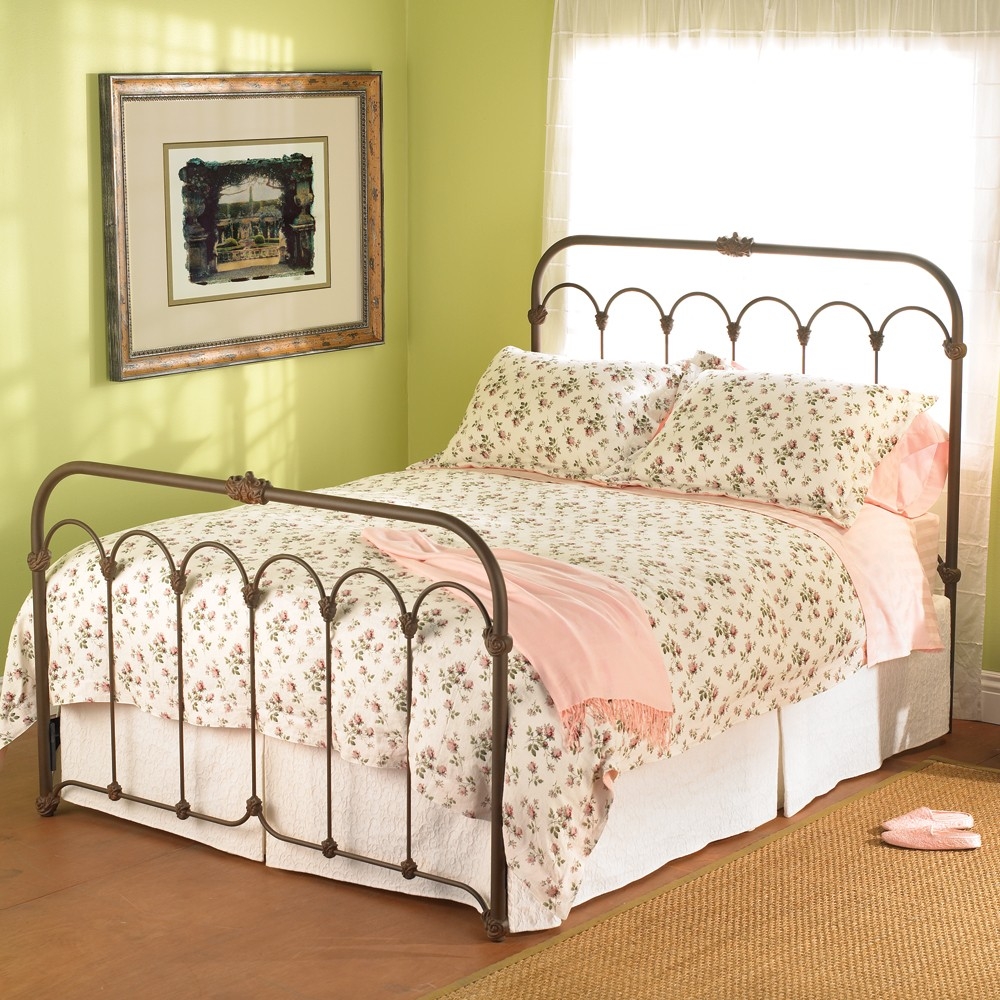 Wrought iron twin deals bed