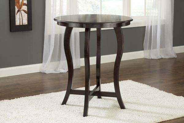 Hillsdale wilmington round bar height table in cappuccino 4933btb