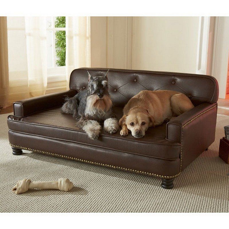 Leather dog bed