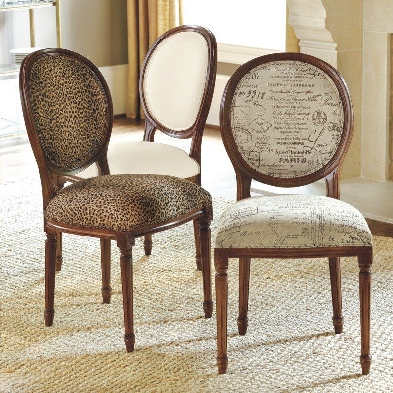 Leopard print discount dining room chairs