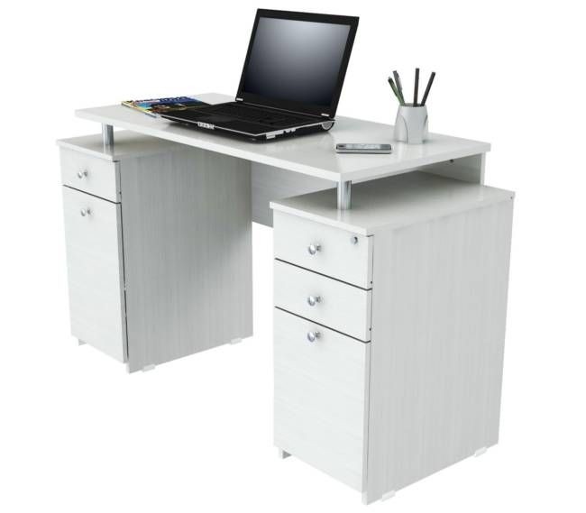 small desk with locking file drawer