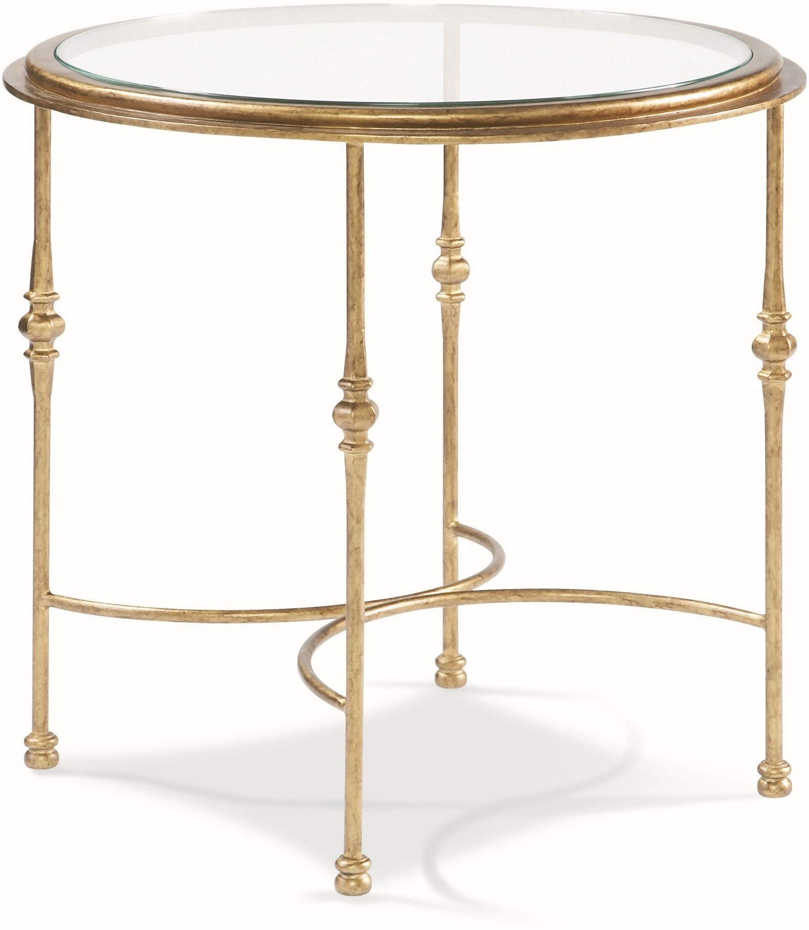 Louis j solomon metal end table with glass top