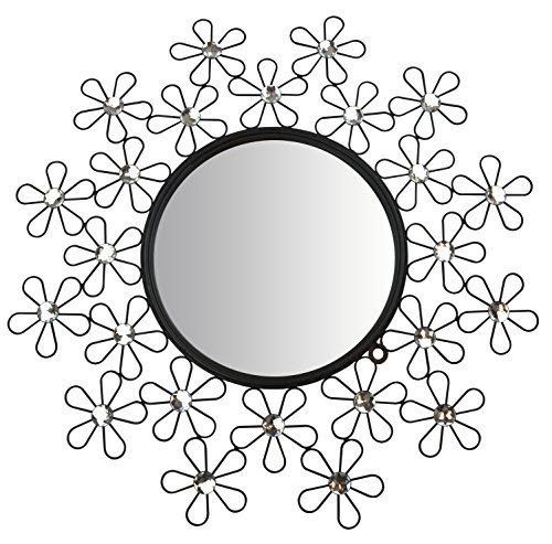 Lulu Decor, Daisy Decorative Metal Wall Mirror, Frame Diameter 25", Perfect for Housewarming Gift.