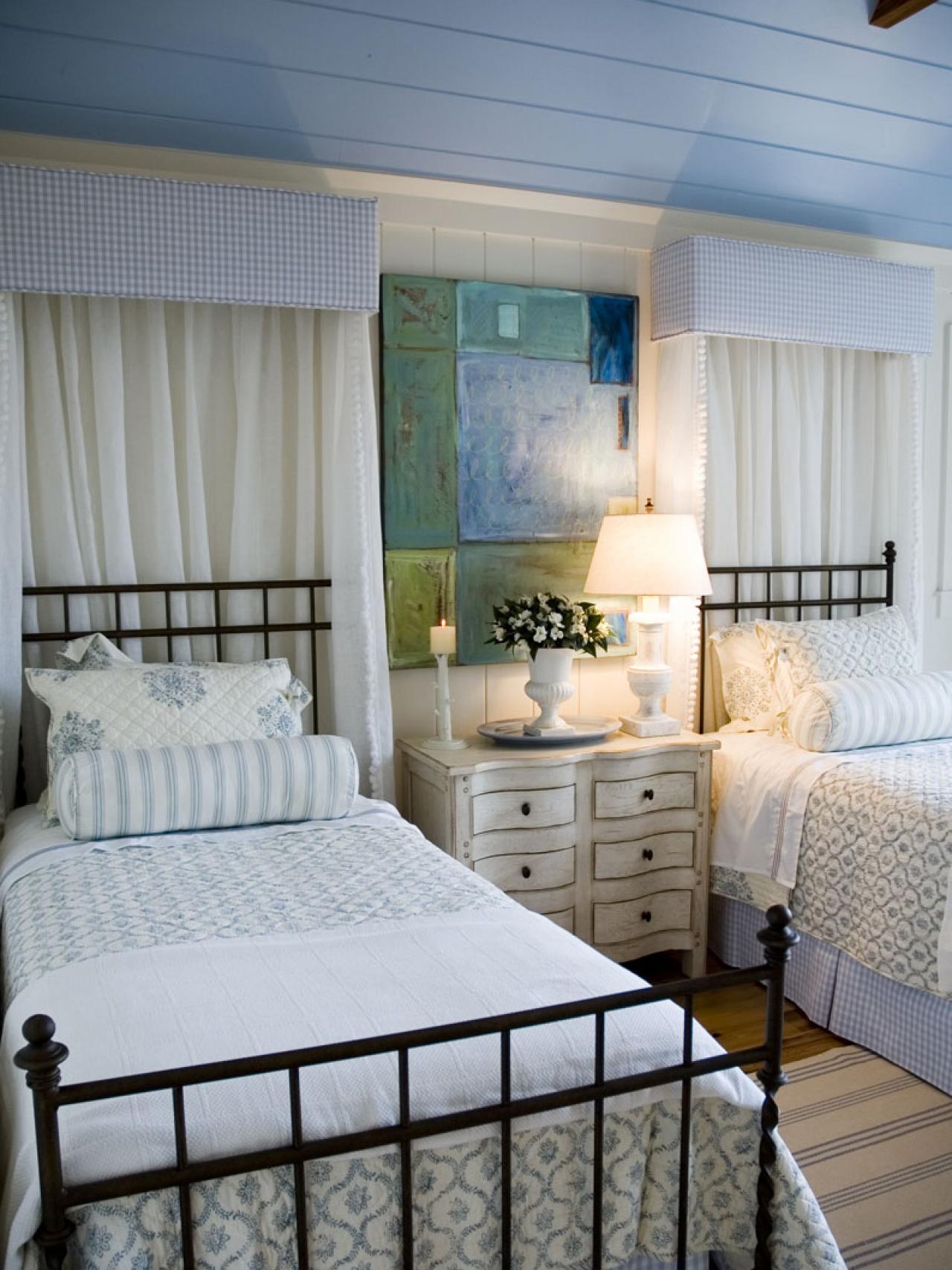 Wrought iron store twin beds