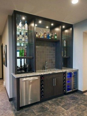 bar cabinet modern basement contemporary foter