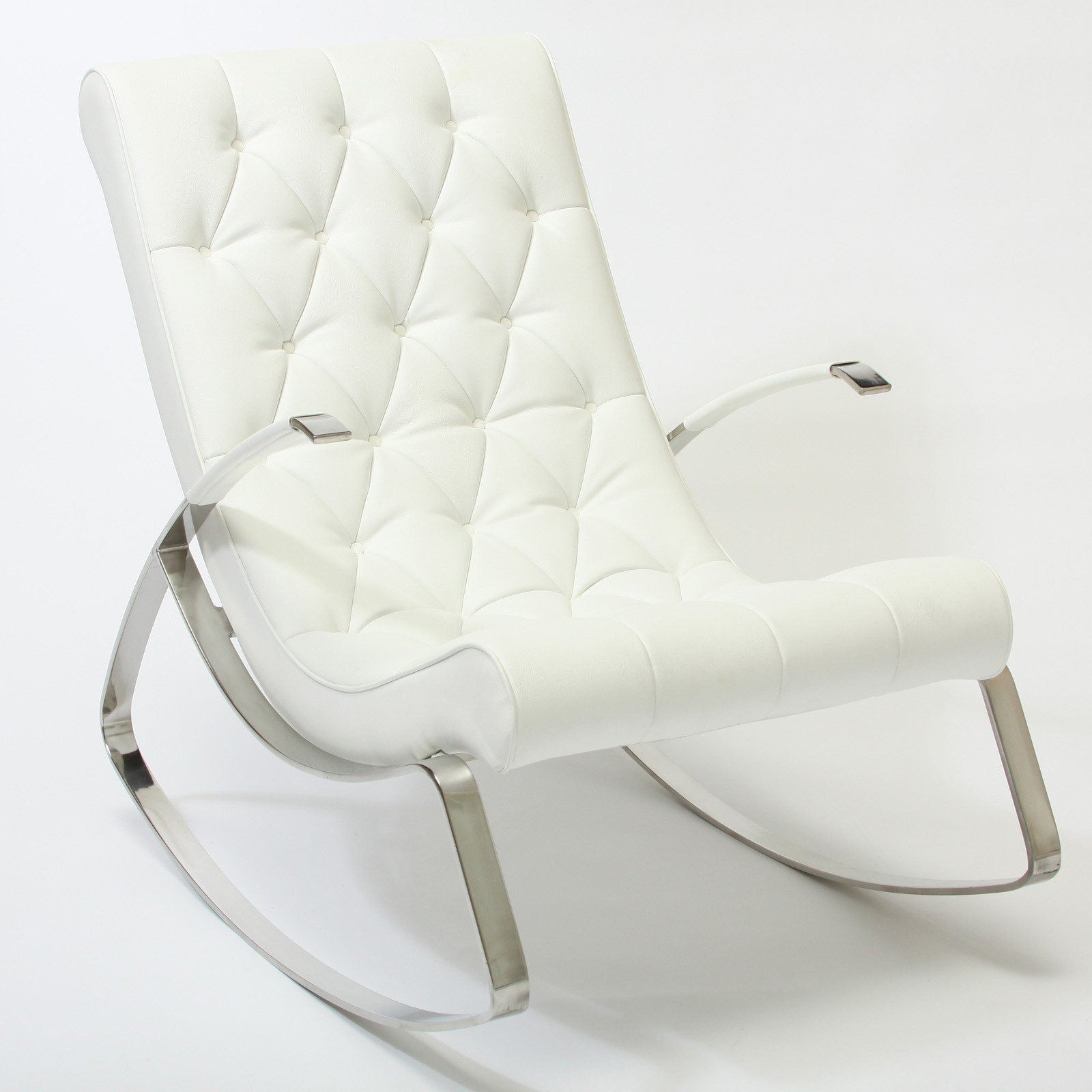 Modern leather rocking chair