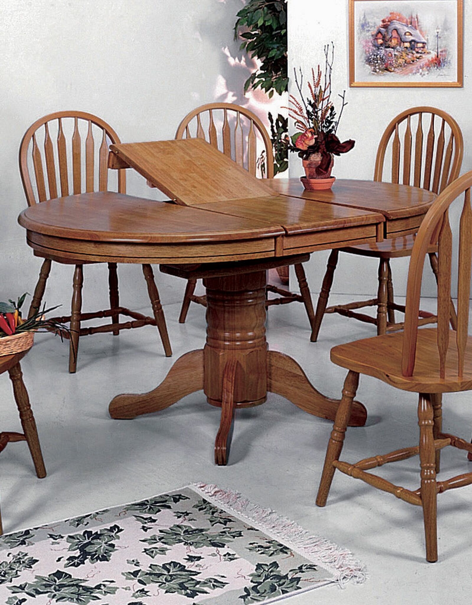 Oval Dining Table with Butterfly Leaf