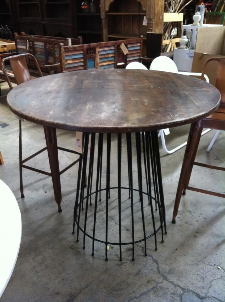 Round bar height dining table 1