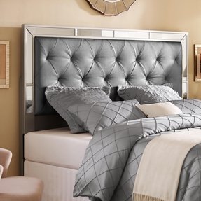 Silver Upholstered Headboard   Foter