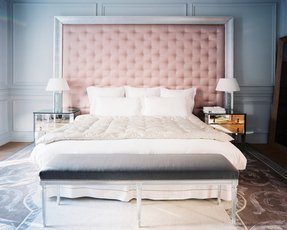 Silver Upholstered Headboard   Foter