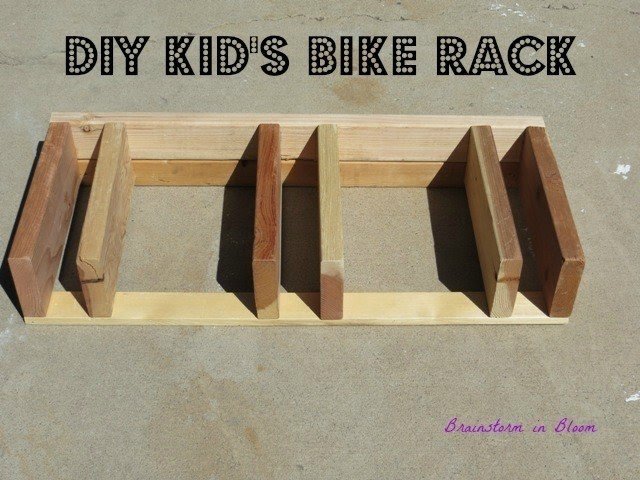 simple wooden bike stand