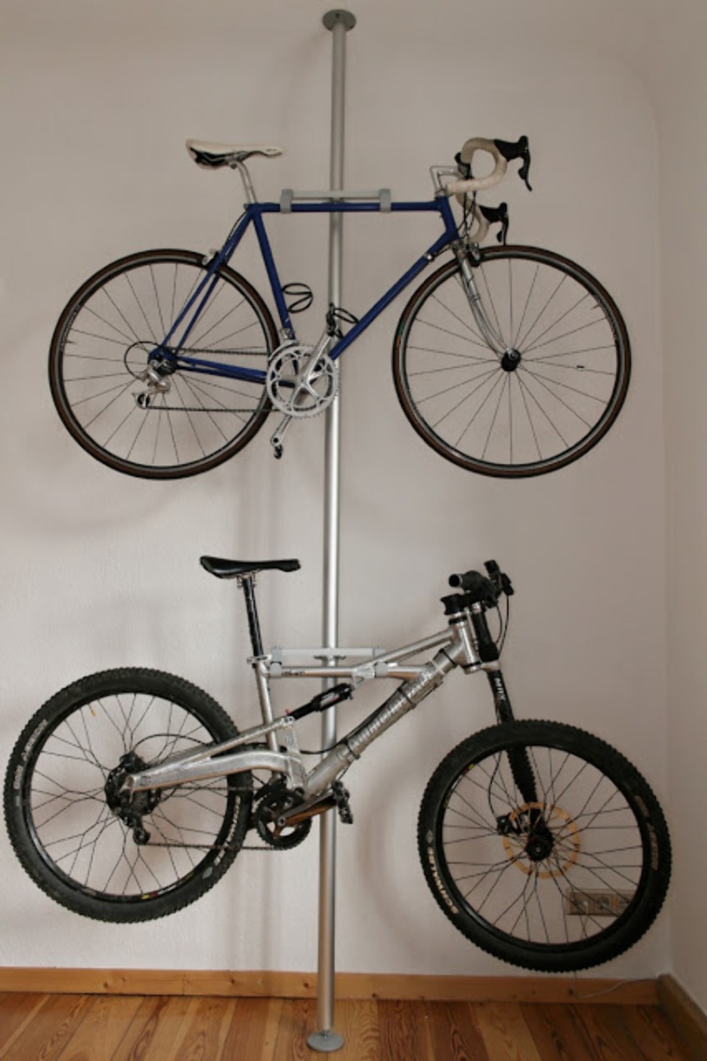 two bike rack bicycle floor stand bike parking garage storage rack for indoor and outdoor