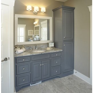 Bathroom vanity with marble