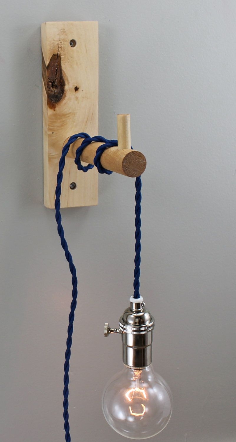 How To Make A Modern Hanging Wooden Wall Bracket Light — The