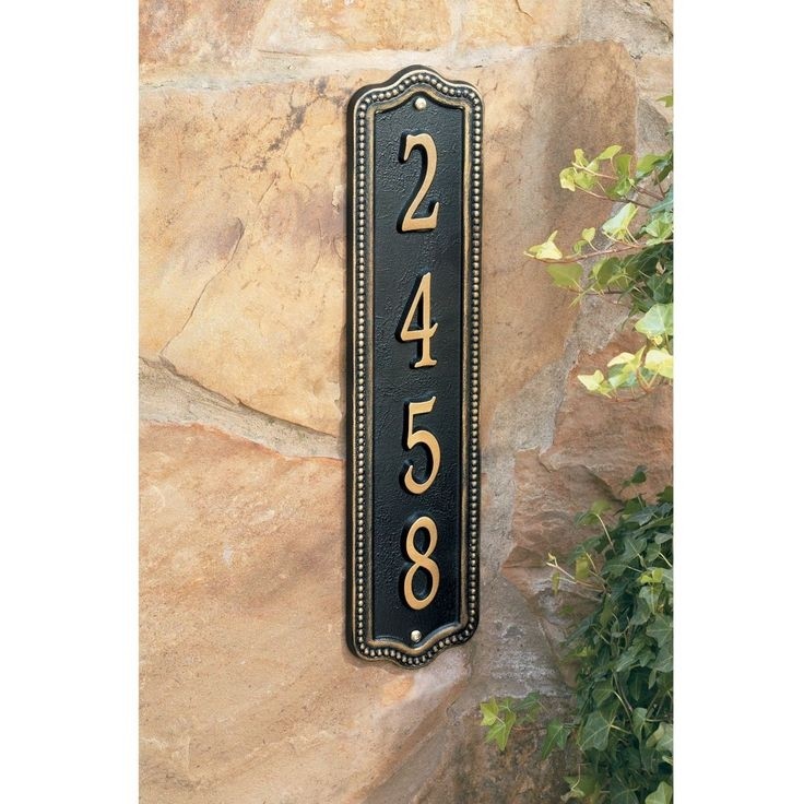 Vertical house numbers