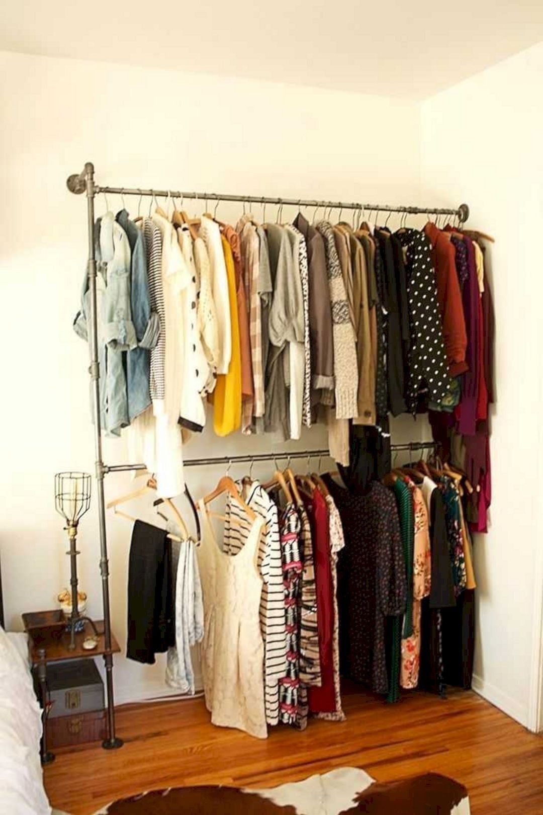 Wardrobe armoire for hanging clothes