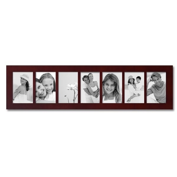 Adeco Decorative Black Wood Wall Hanging Collage Picture Photo Frame, 12 Opening