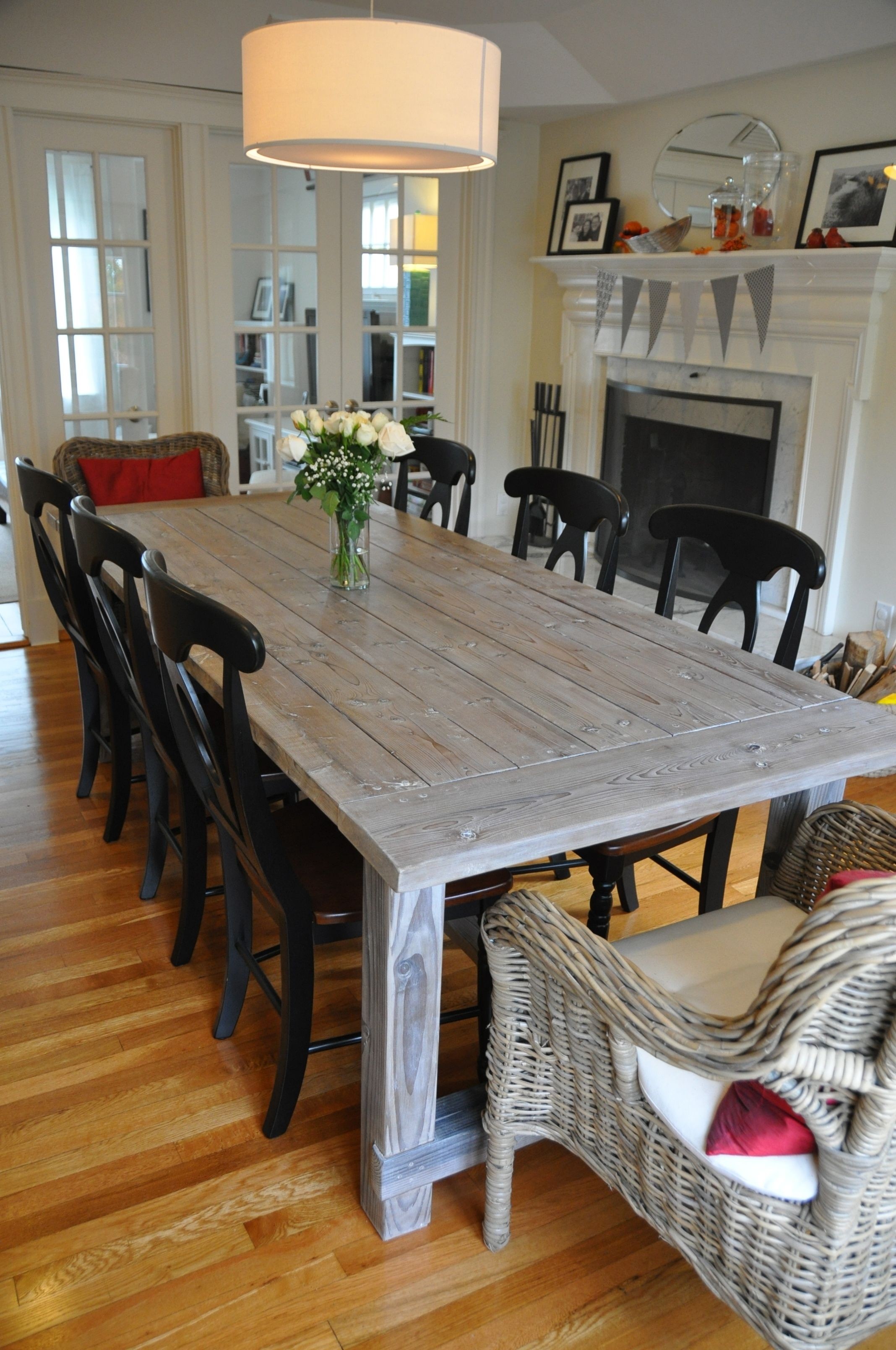 Grey and outlet black table