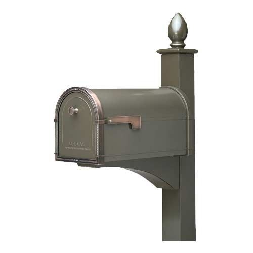 Bronze mailbox and post 7
