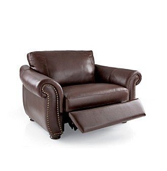 reclining chair and a half leather