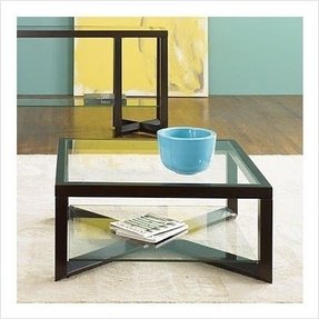 Dark Wood Square Coffee Table - Foter