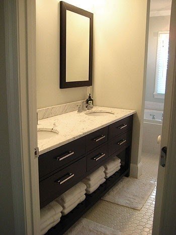 Double Sink Vanity With Middle Tower - Foter