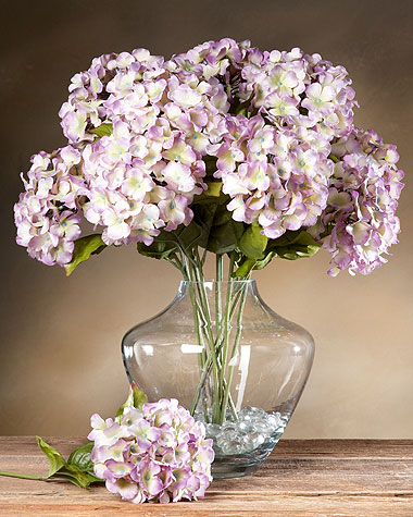 Flower arrangements with hydrangeas