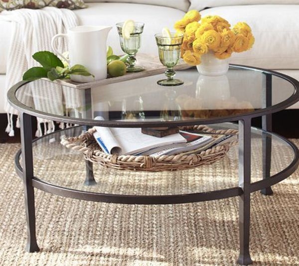 Glass and metal coffee tables