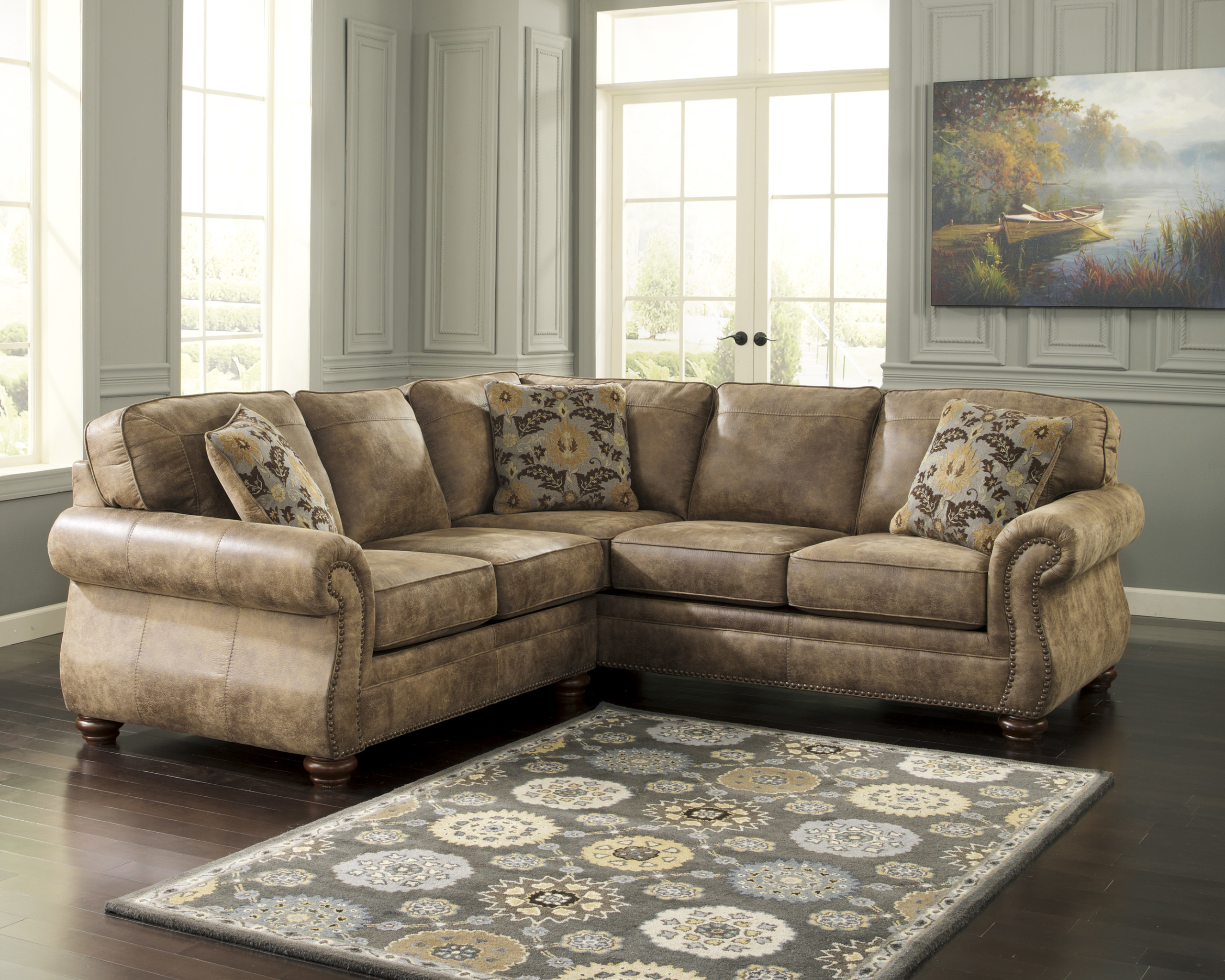 Small space deals leather sofa