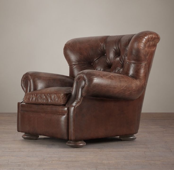 Leather chair with nailheads