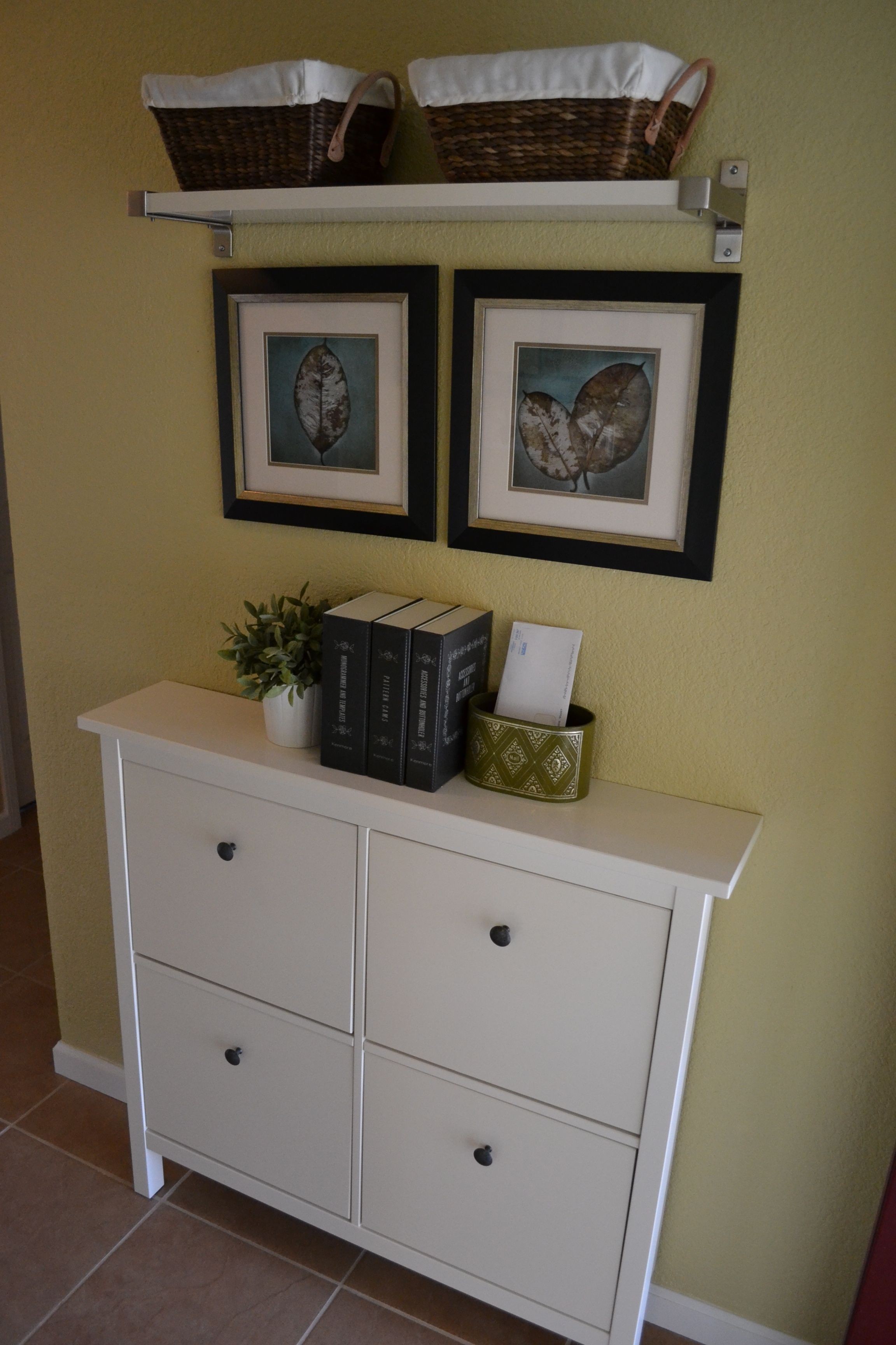 Wooden Narrow Entryway Shoe Storage Cabinet — Rickle.