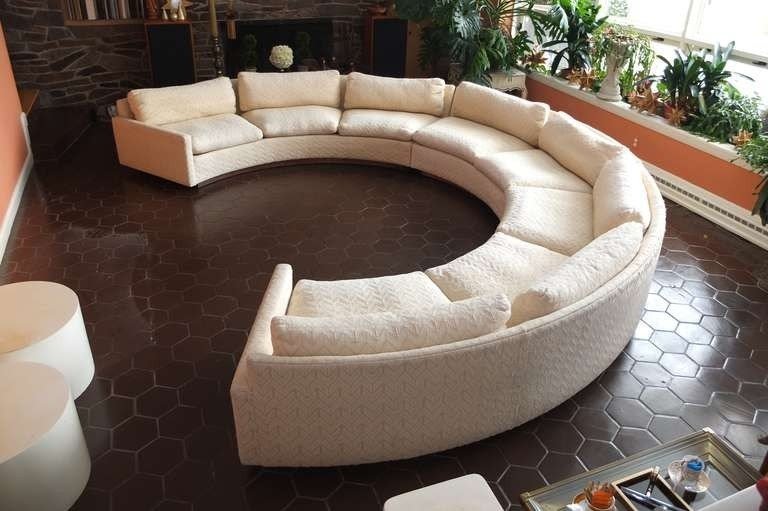 Milo baughman for thayer coggin circular sectional sofa from a