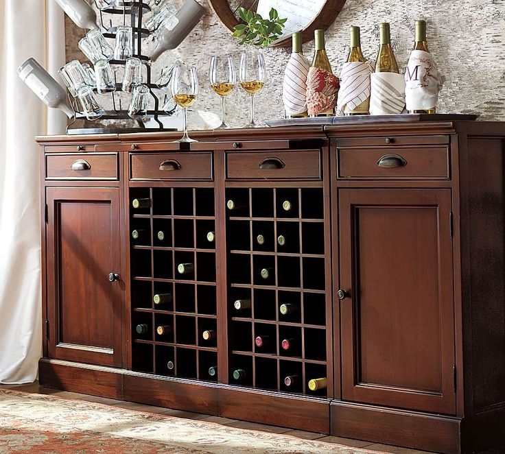 Modular Bar Buffet With 2 Wine Bases 2 Cabinets