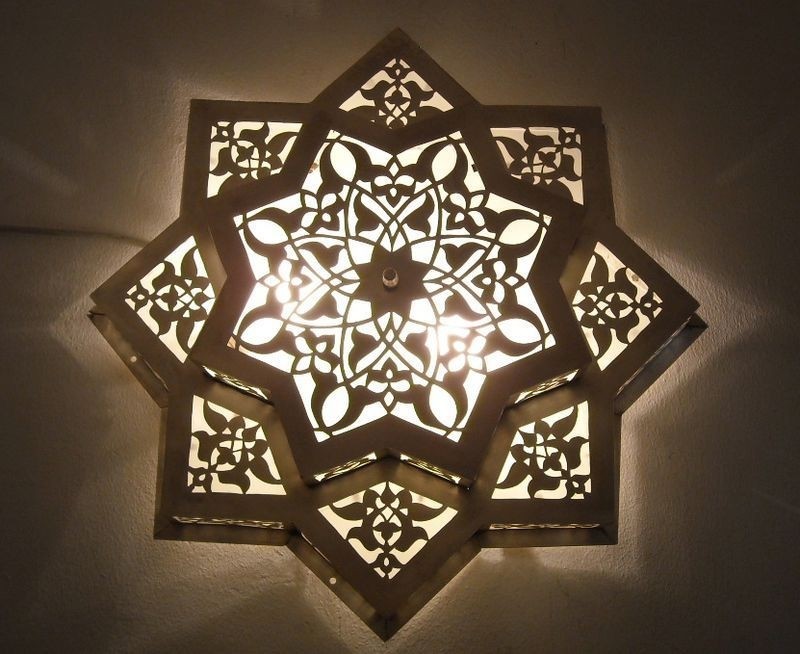 Moroccan flush mount ceiling light fixture
