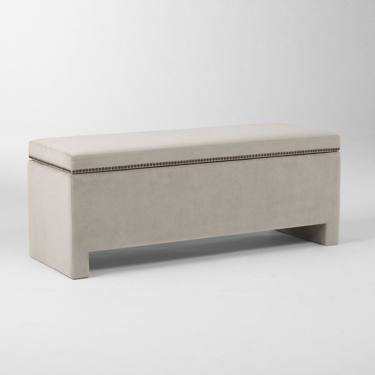 Nailhead Upholstered Storage Bench