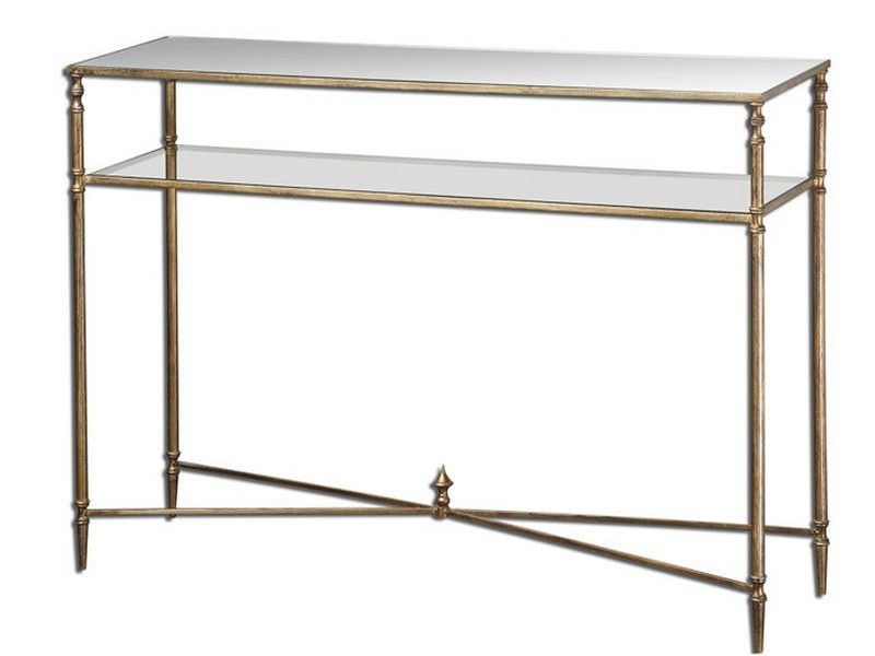 Narrow mirrored console table 1