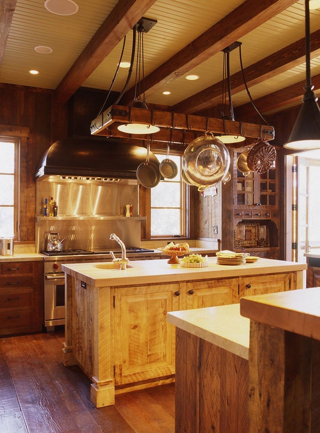 Kitchen Island With Pot Rack - Foter