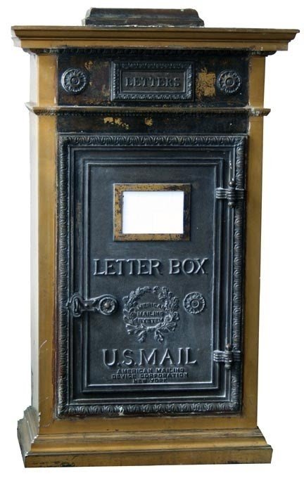 Rod iron mailbox post