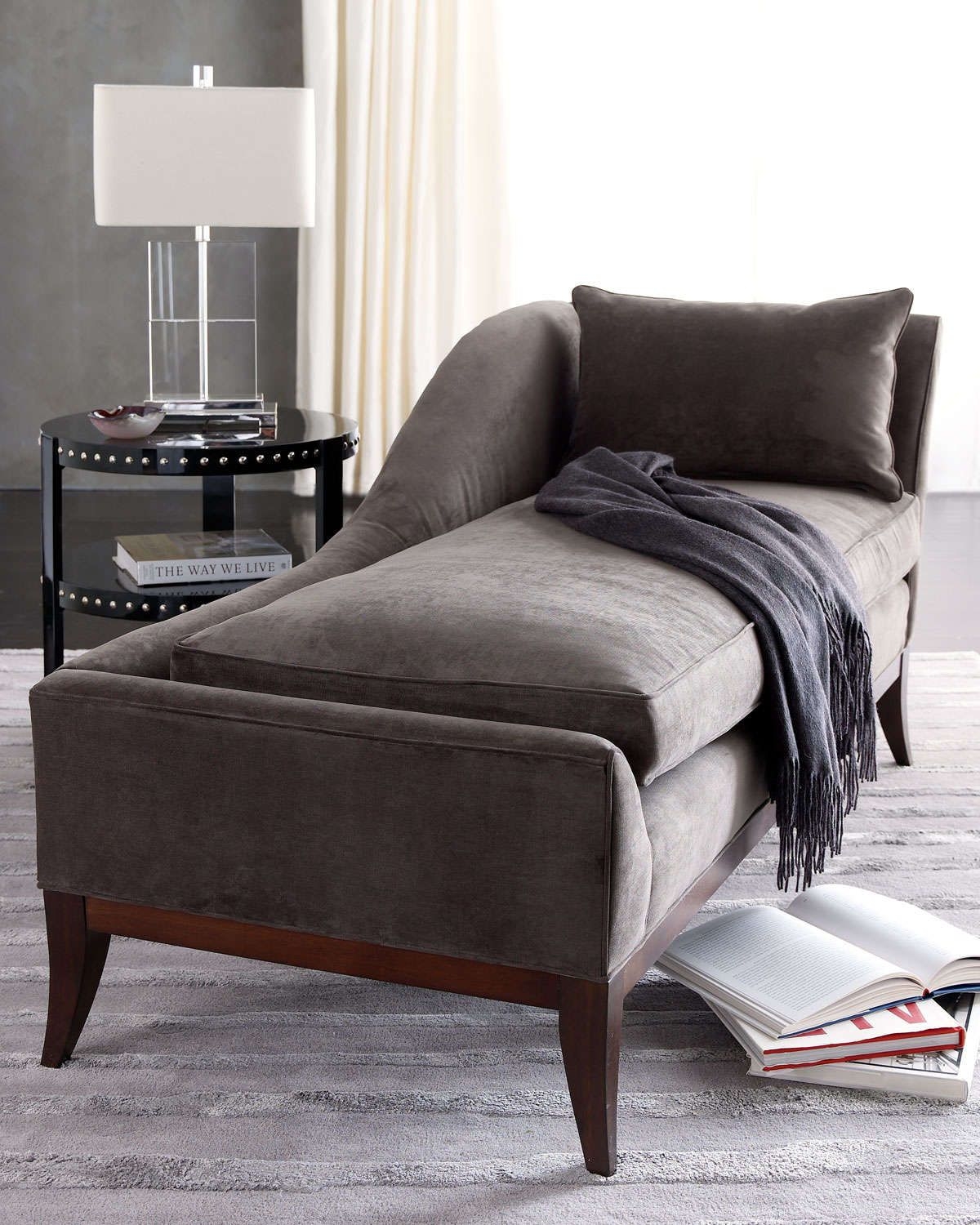 Small leather chaise lounge
